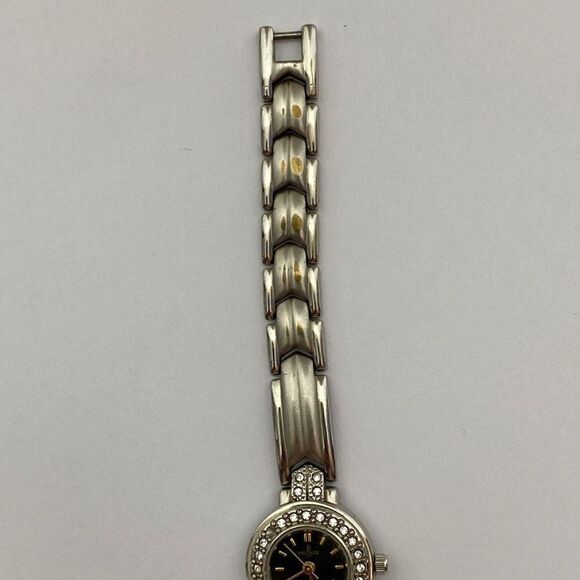 Berenger Women's Stainless Steel Solid Brass Japan Movement Studded Round Watch - Picture 4 of 11